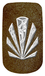 DAROYAL 602 SL SH BR Silver Sunburst Shimmer Brown Background